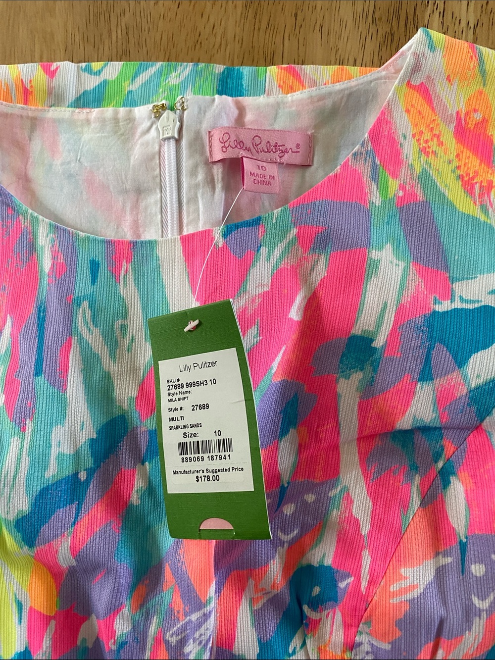 Lilly Pulitzer Mila Shift in Sparkling Sands - Picture 2 of 3